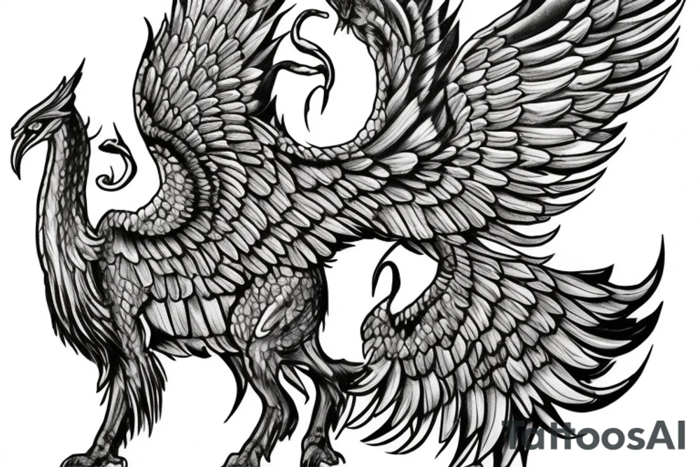 Griffin mythological creature tattoo idea