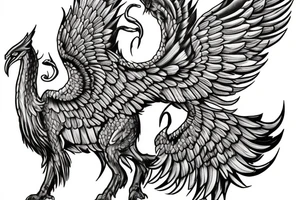 Griffin mythological creature tattoo idea