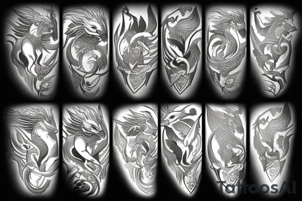 Griffin mythological creature tattoo idea