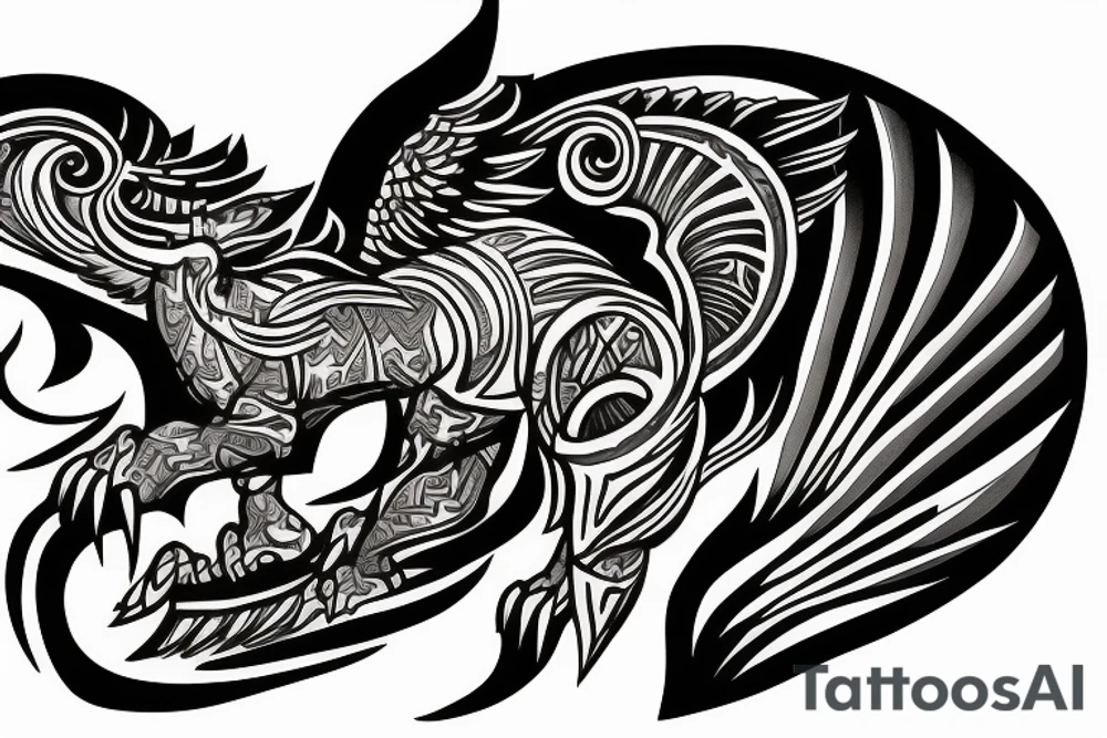 Griffin mythological creature tattoo idea