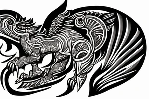 Griffin mythological creature tattoo idea