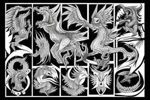 Griffin mythological creature tattoo idea