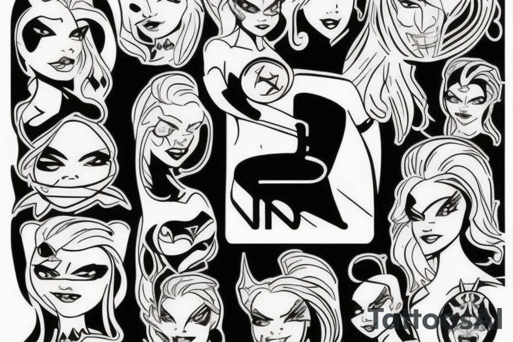 Super heroine pushing a wheelchair tattoo idea