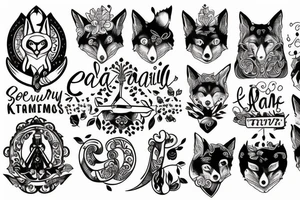 Equality, Karma, Tree, Fox, Sword tattoo idea