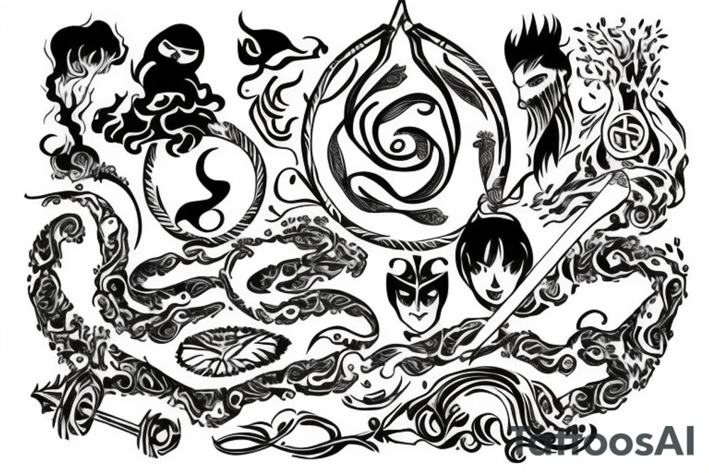 Equality, Karma, Tree, spirit, Sword tattoo idea