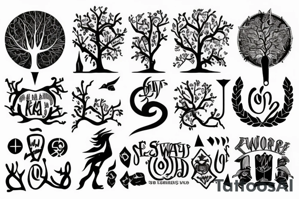 Equality, Karma, Tree and a Sword, forearm tattoo idea