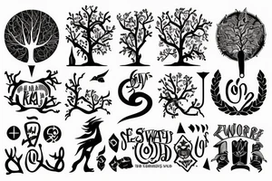 Equality, Karma, Tree and a Sword, forearm tattoo idea
