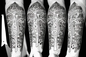 Equality, Karma, Tree and a Sword, forearm tattoo idea