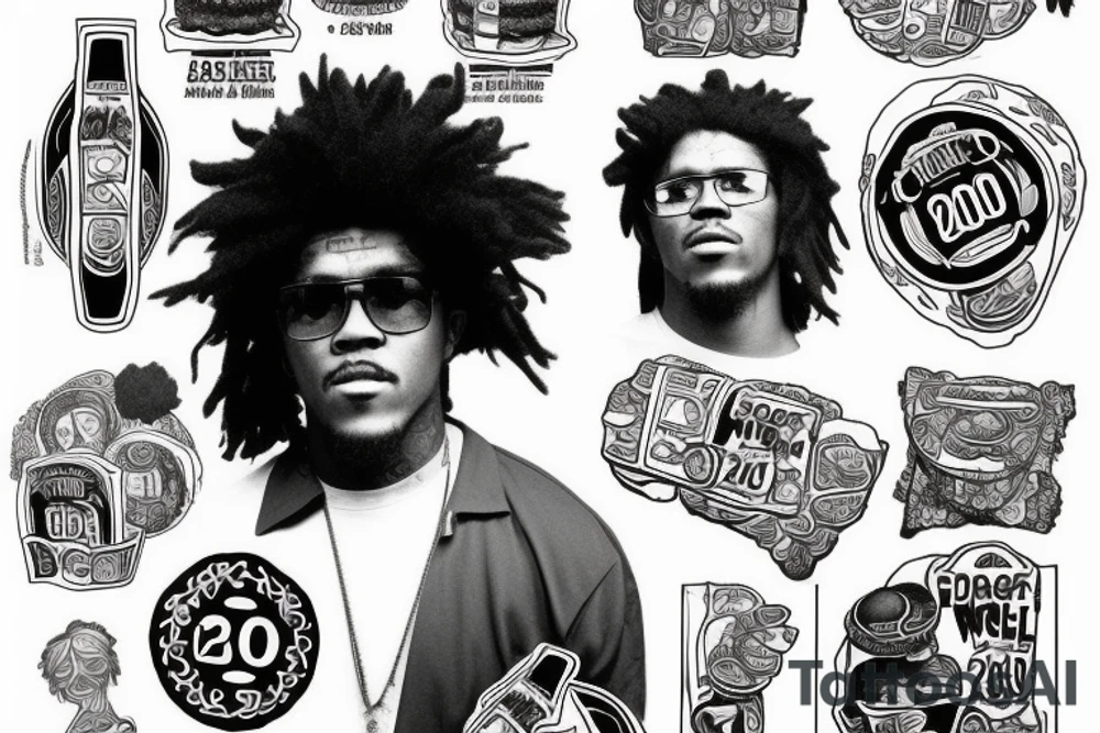 Ab-soul for 2010 holding a McDonald’s burger tattoo idea