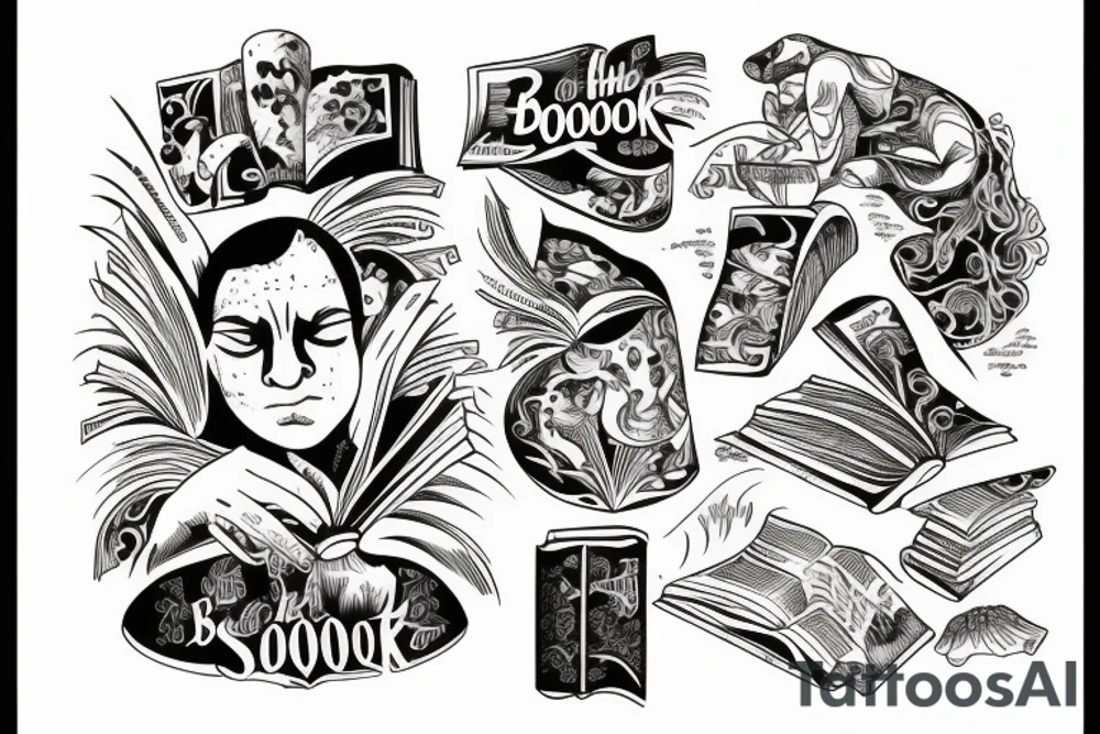 Slug of Atmosphere reading a book called «the book of Soul» tattoo idea