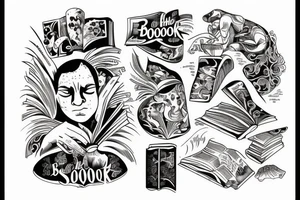 Slug of Atmosphere reading a book called «the book of Soul» tattoo idea