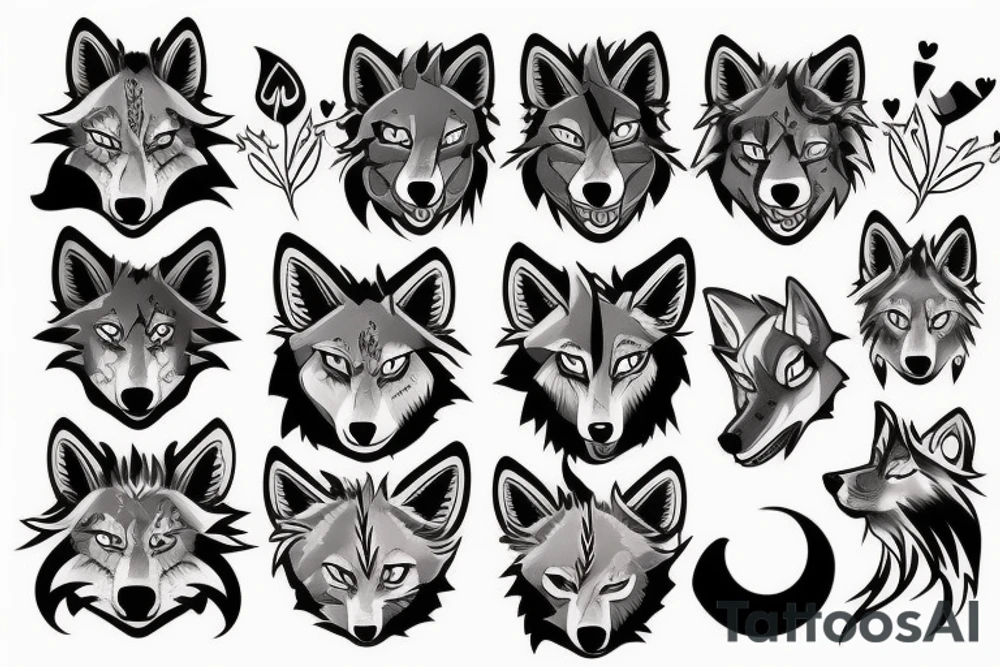 Furry Wolf tattoo idea