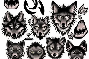 Furry Wolf tattoo idea
