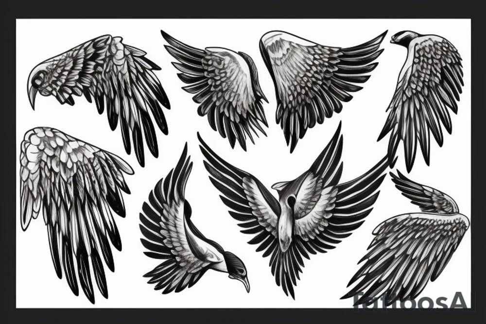 Wings for necks tattoo idea