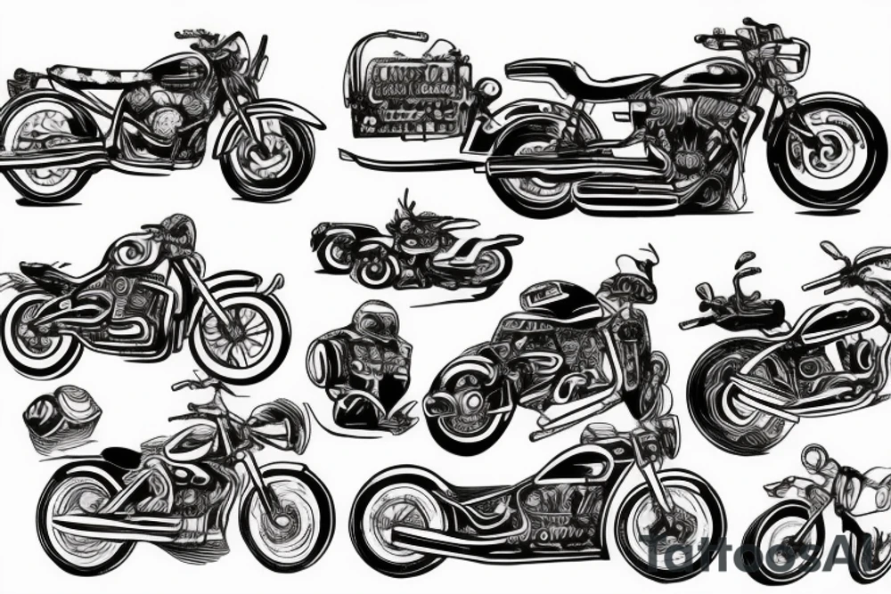 Motorcycle tattoo idea