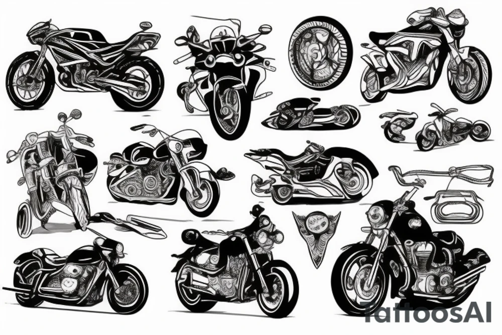 Motorcycle tattoo idea