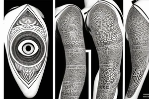 Sacred geometry with third eye tattoo idea
