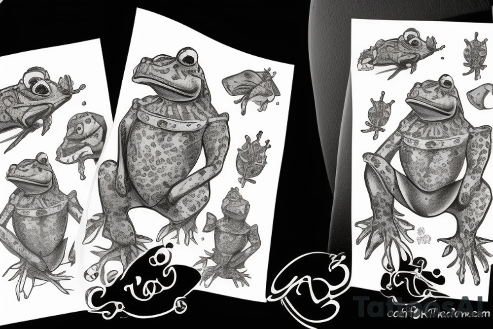 knight frog tattoo idea