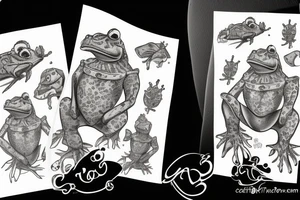 knight frog tattoo idea