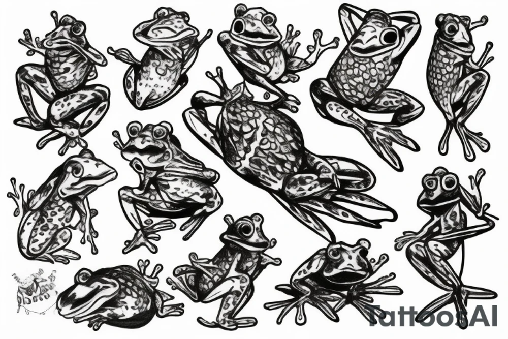 knight frog tattoo idea