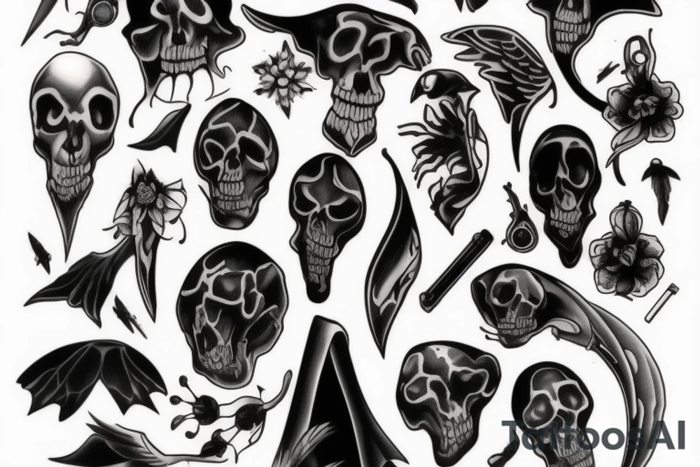 Sexy reaper tattoo idea