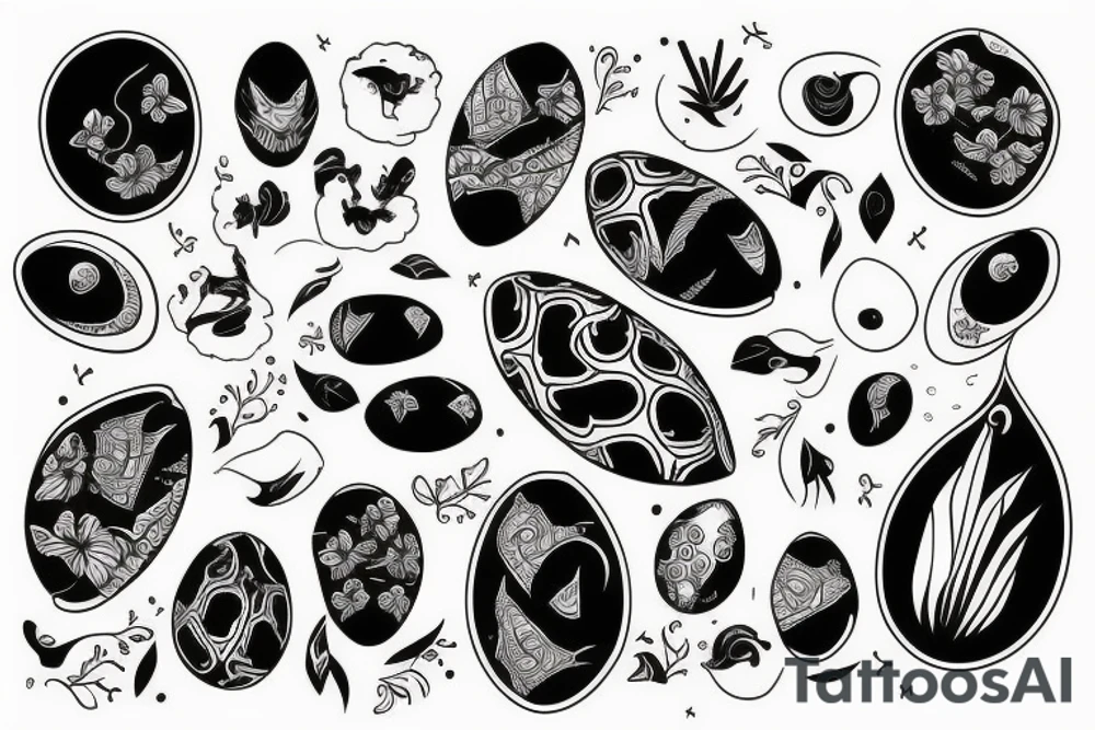 Pan with two eggs tattoo idea
