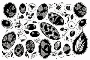 Pan with two eggs tattoo idea