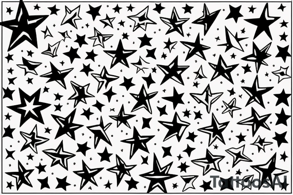 Stars on the sky tattoo idea