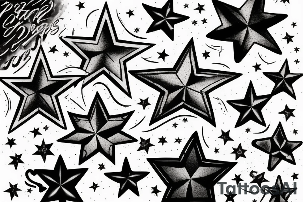 Stars on the sky tattoo idea
