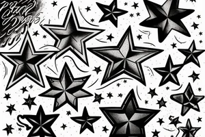 Stars on the sky tattoo idea