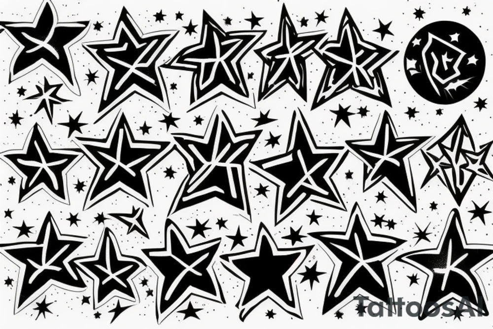Stars on the sky tattoo idea