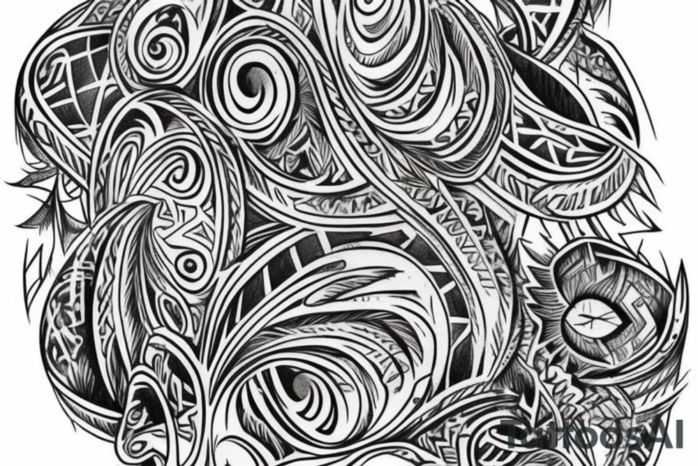 neo grunge gothic tribal symmetric chest tattoo tattoo idea