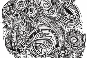 neo grunge gothic tribal symmetric chest tattoo tattoo idea