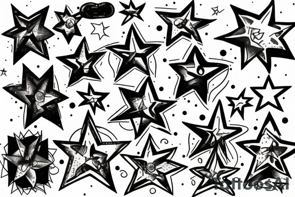 Stars on the sky tattoo idea