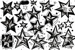Stars on the sky tattoo idea