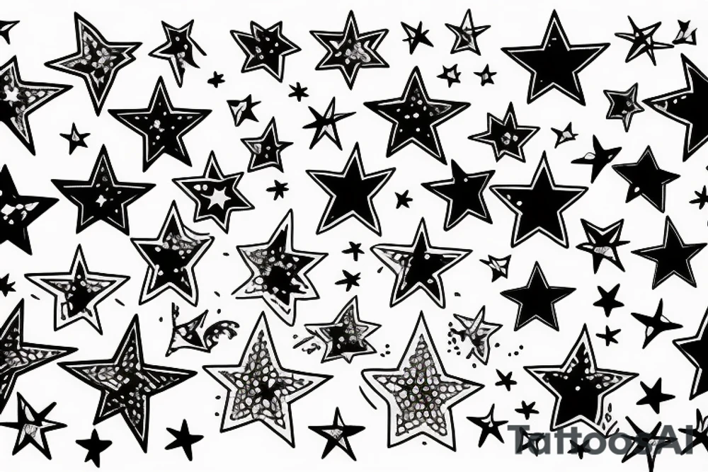 Stars on the sky tattoo idea