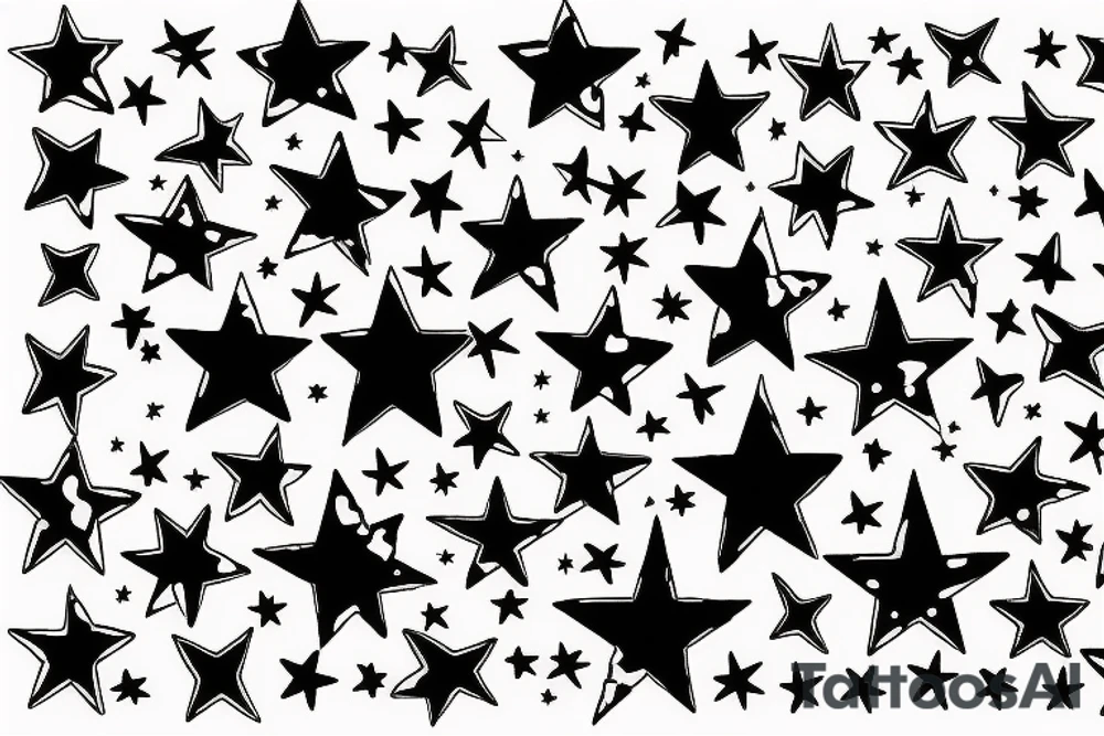 Stars on the sky tattoo idea