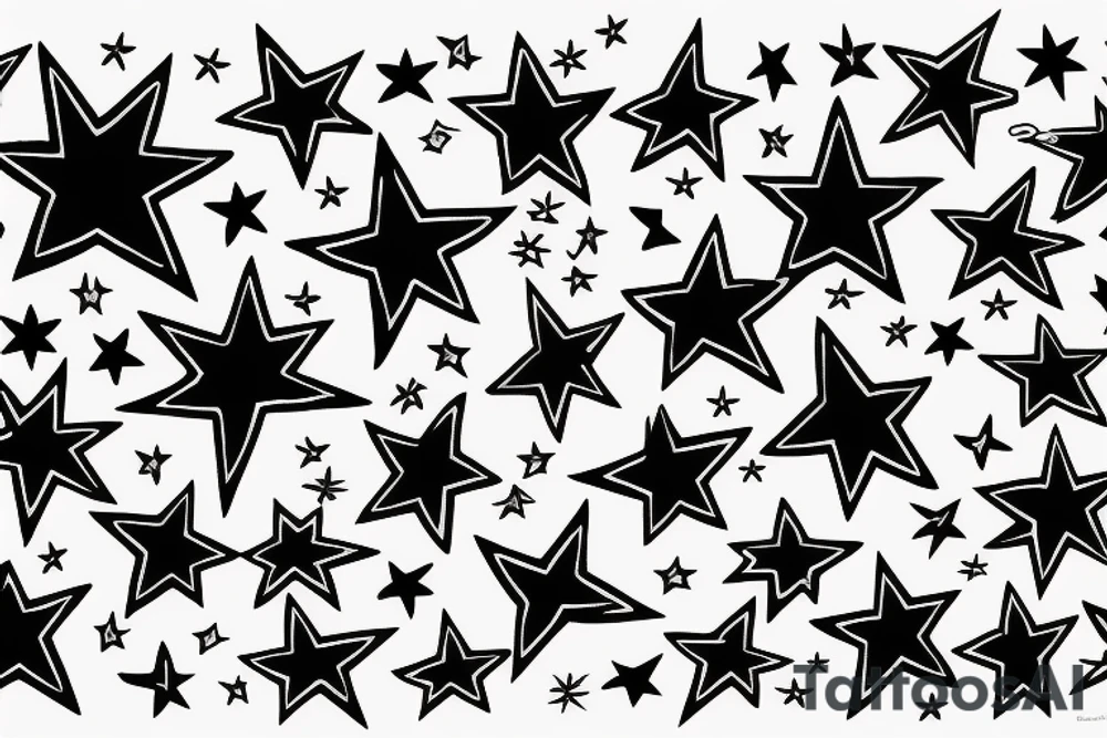 Stars on the sky tattoo idea