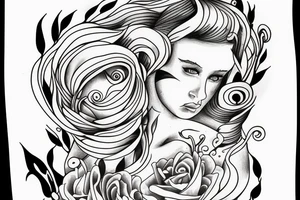 Ophelia drowning in water tattoo idea
