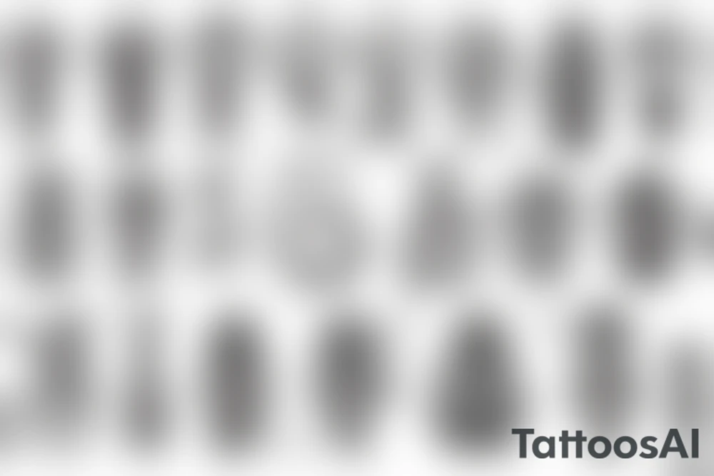 simple full body alien meditating line work tattoo idea
