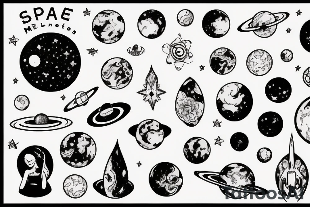 space meditation tattoo idea