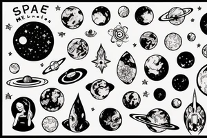 space meditation tattoo idea