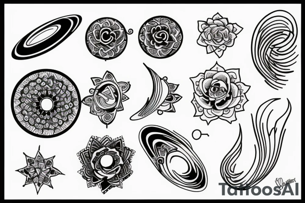 space meditation tattoo idea