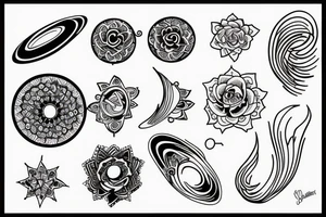 space meditation tattoo idea