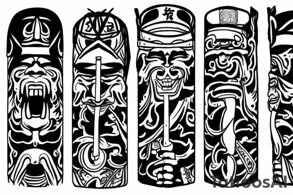 Samurai at peace tattoo idea