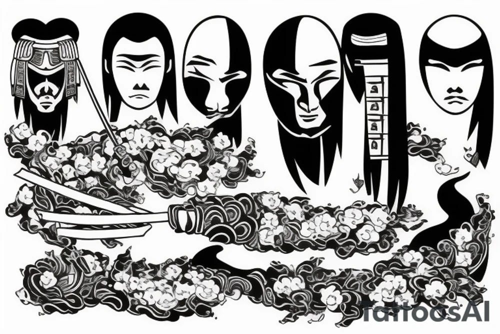 Samurai at peace tattoo idea