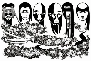 Samurai at peace tattoo idea