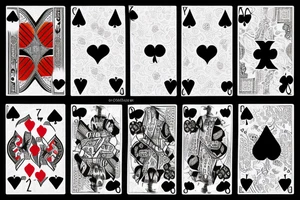 Florals wrapped around a playing card with the 2 of hearts tattoo idea