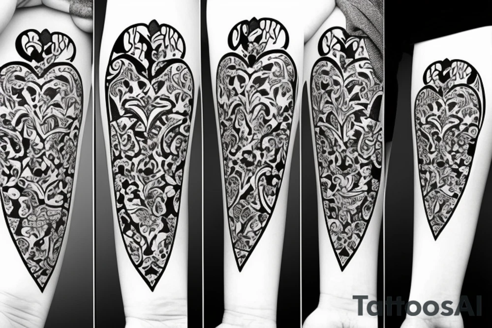 Florals wrapped around a playing card with the 2 of hearts tattoo idea