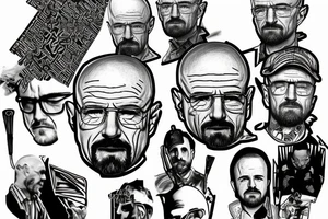 Walter white and Jesse pinkman tattoo idea